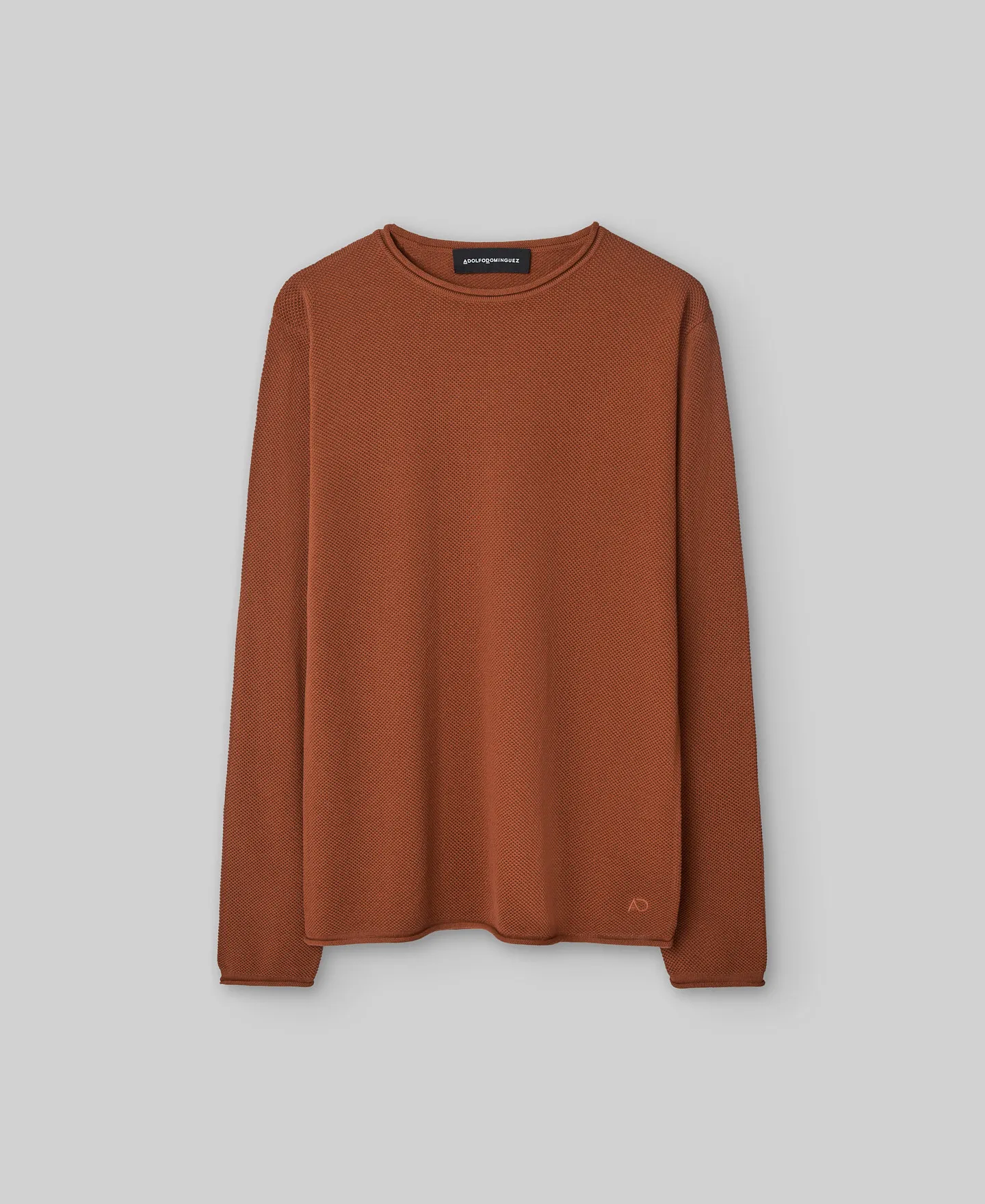 Camiseta estructurada manga larga hombre