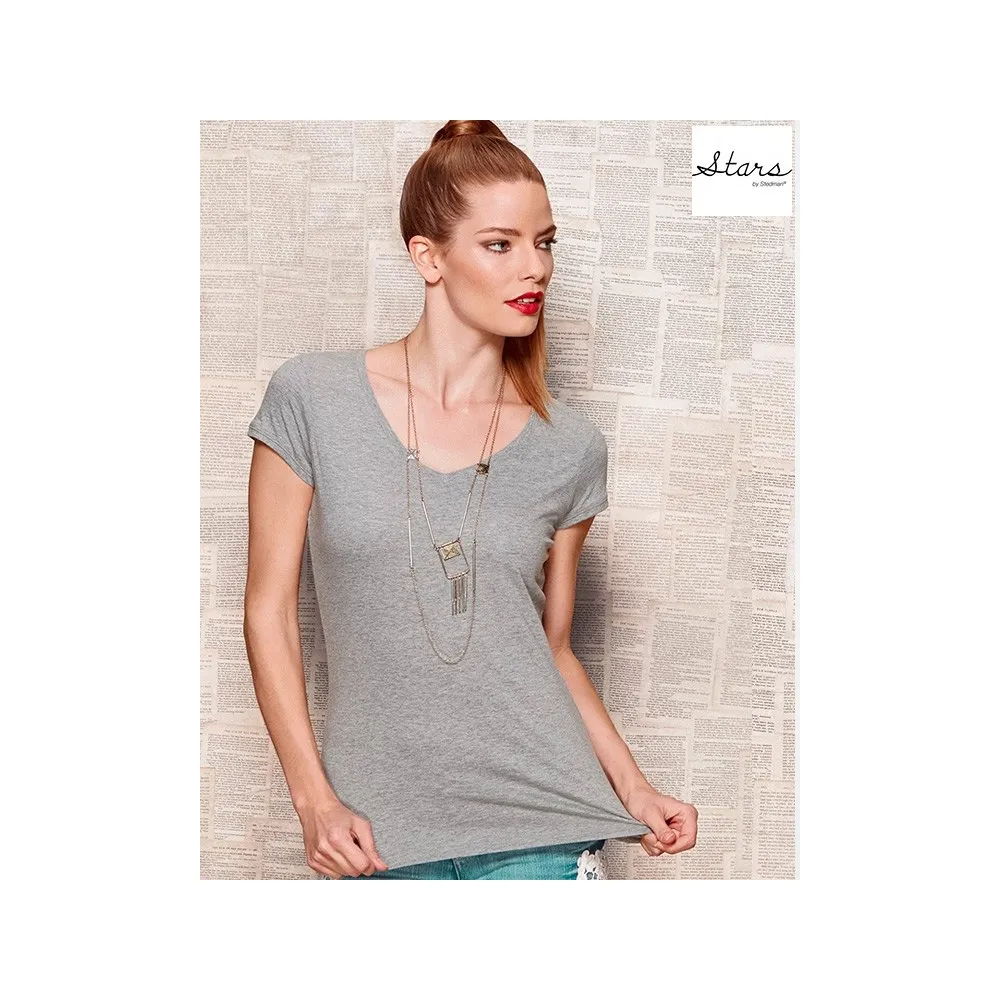 Camiseta Megan cuello V mujer