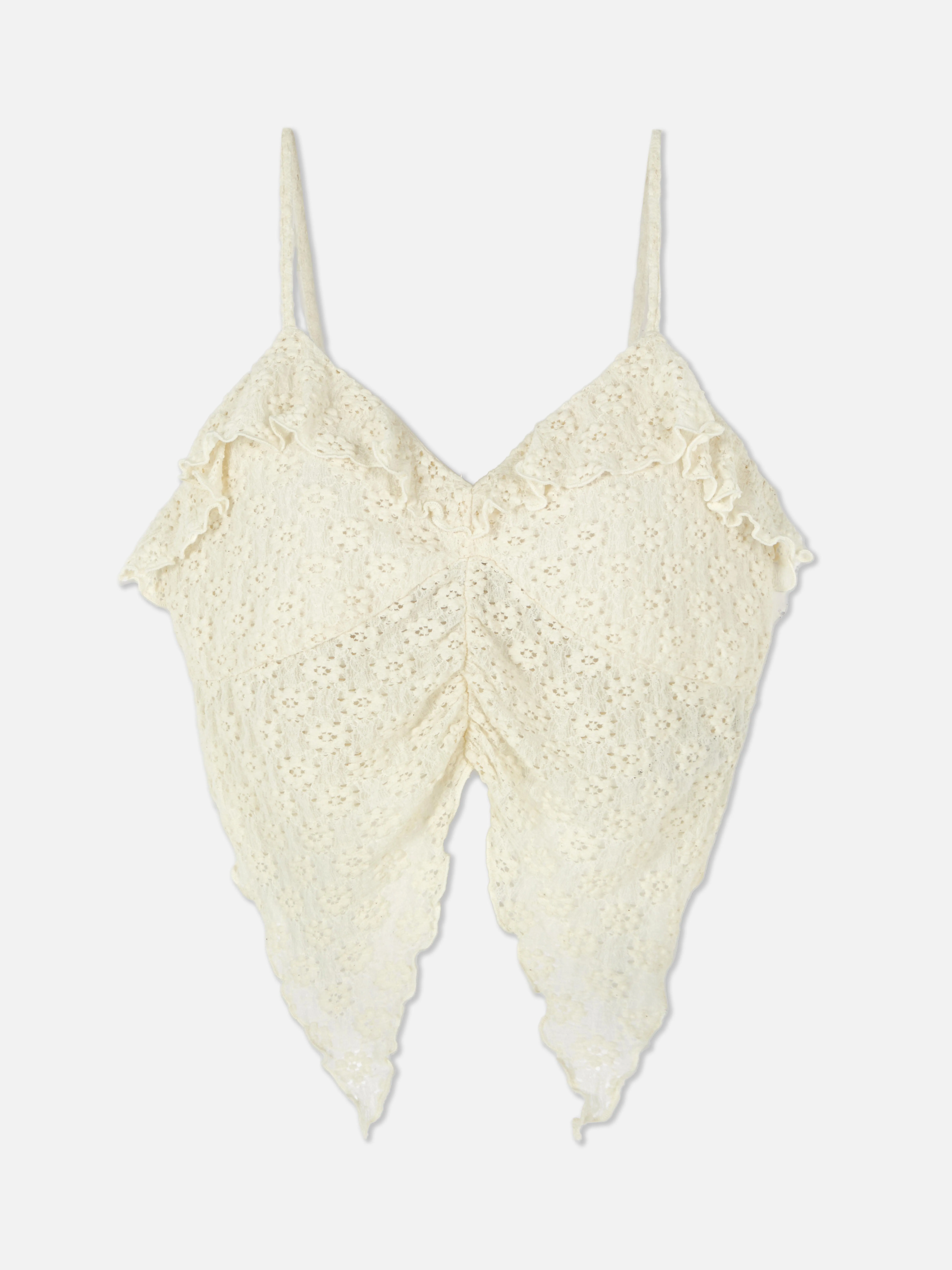 Camisola de tirantes con flores y encaje de Rita Ora