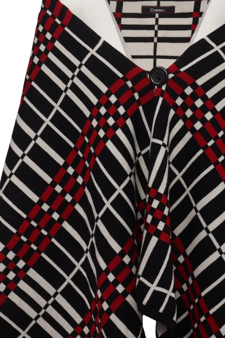 Capa con Estampado de Cuadros para Mujer Cherry 56571