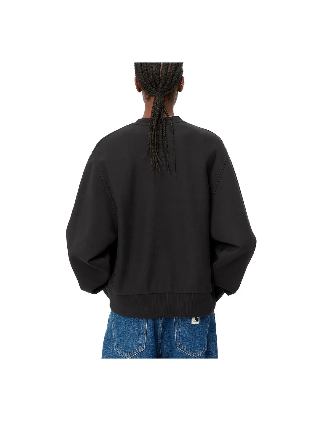 CARHARTT WIP W' AMERICAN SCRIPT SWEAT BLACK