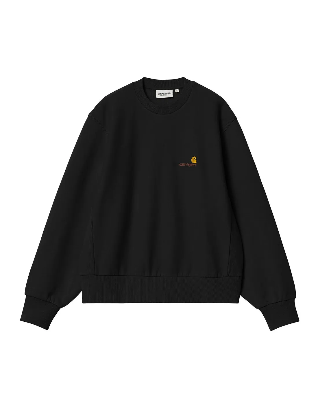 CARHARTT WIP W' AMERICAN SCRIPT SWEAT BLACK