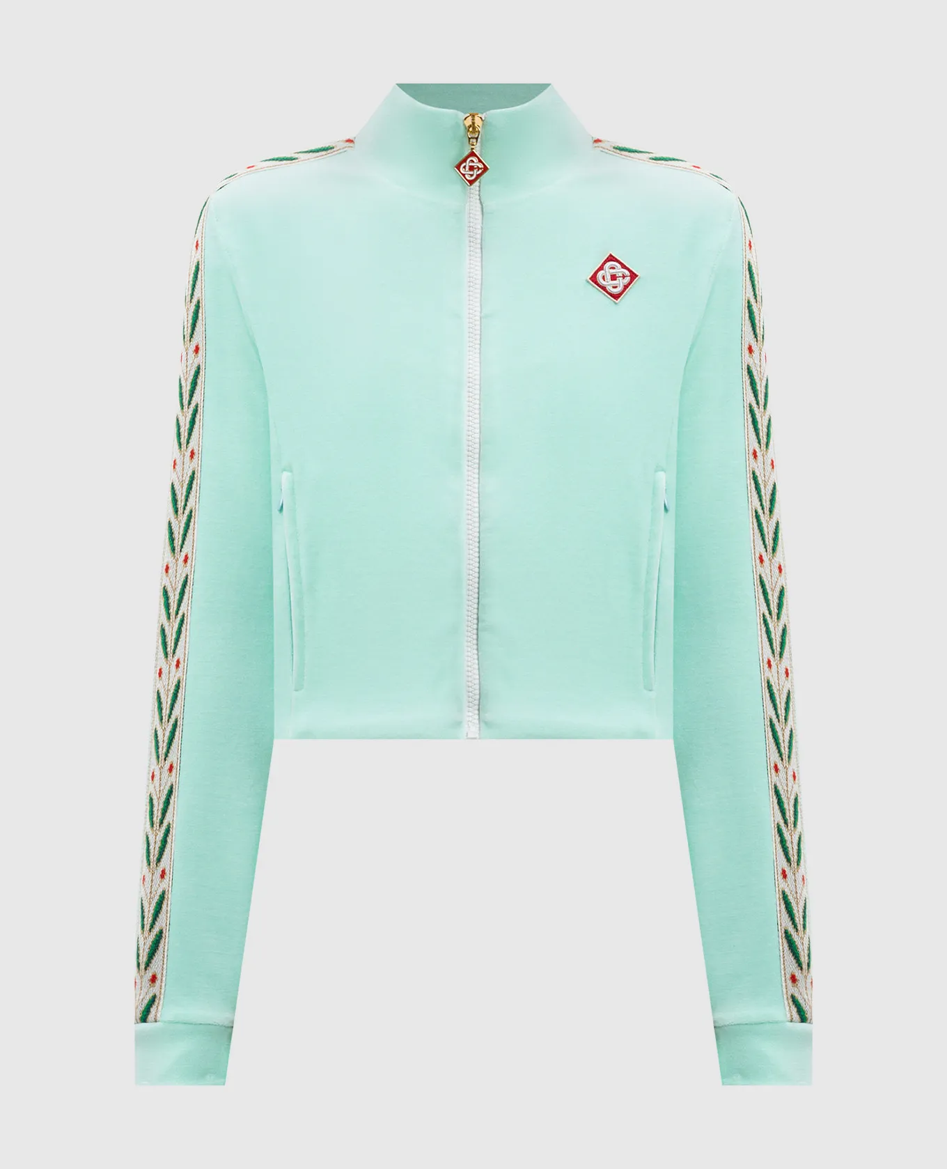 Casablanca Laurel green velor sports jacket