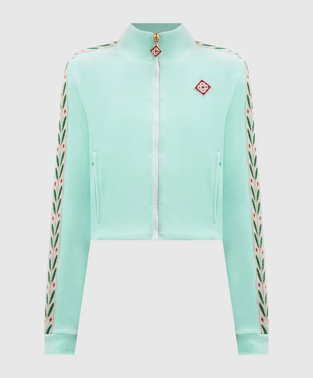 Casablanca Laurel green velor sports jacket