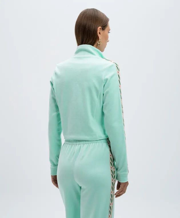 Casablanca Laurel green velor sports jacket