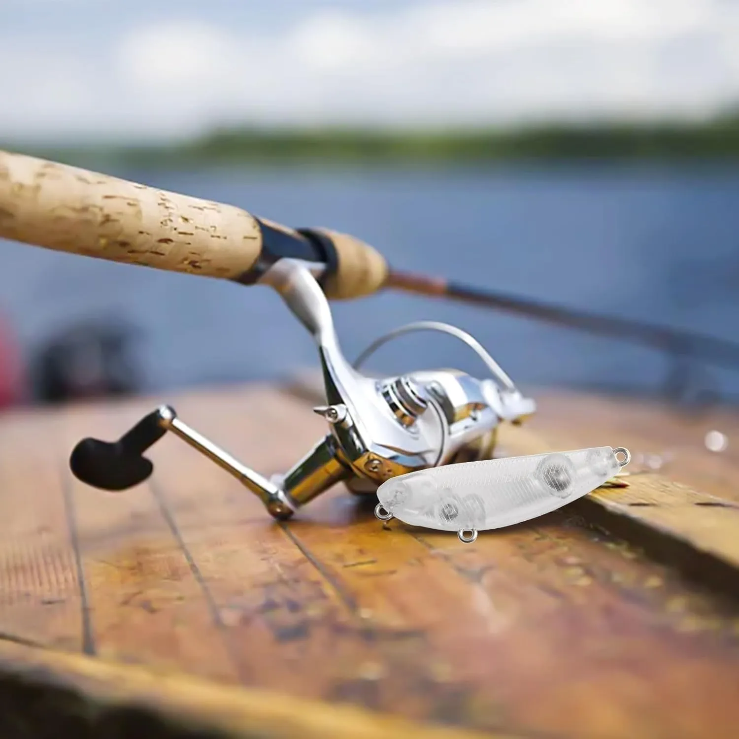 Cebos de pesca sin pintar  10 unidades flotantes para una mayor atracción