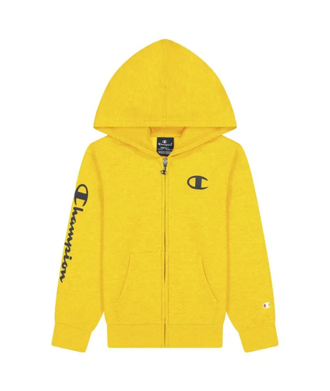 Chaqueta Champion Full Zip Logo Boy Yellow