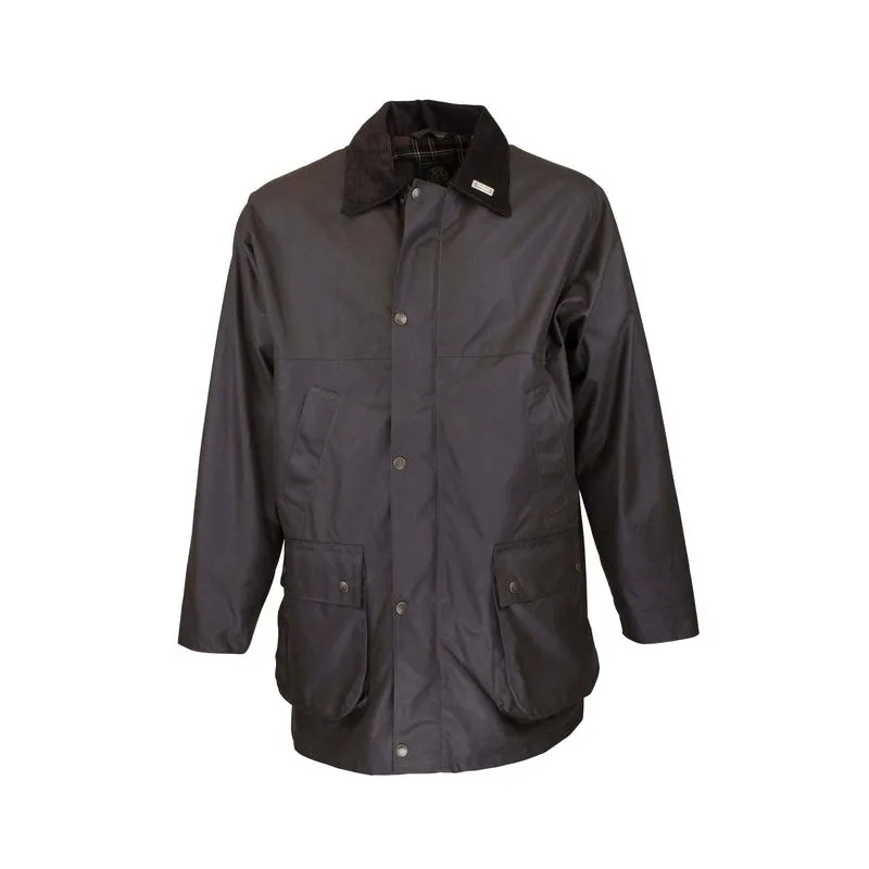 Chaqueta encerada Oxford Blue Countryman Brown