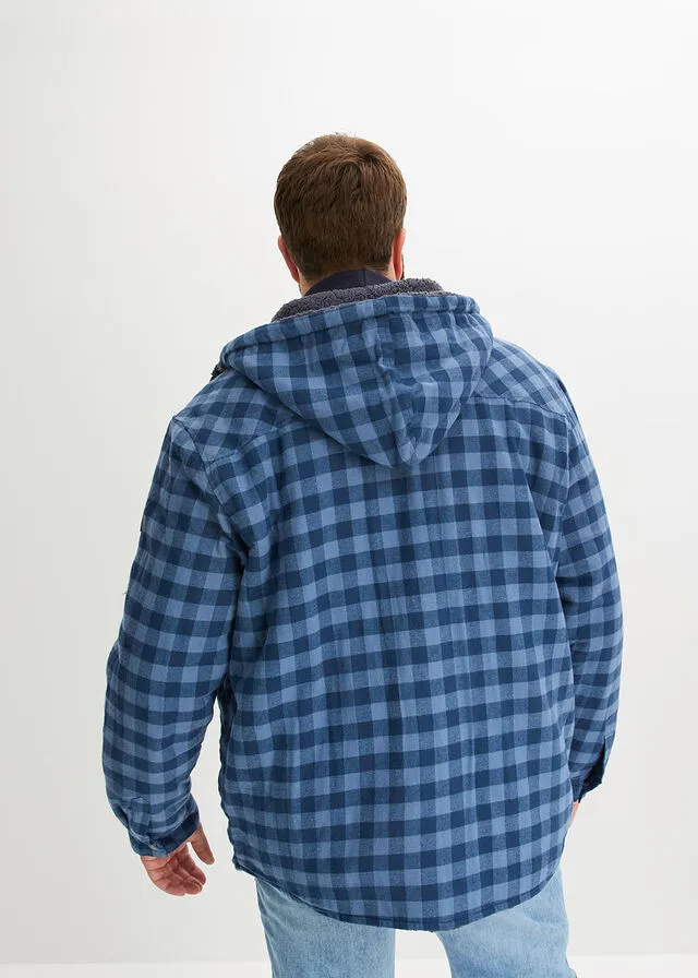Chaqueta estilo camisa Azul de cuadros