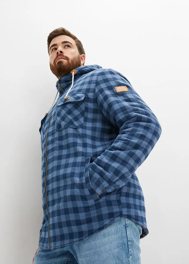 Chaqueta estilo camisa Azul de cuadros
