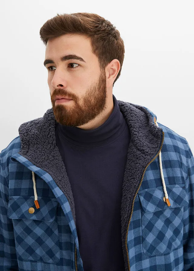 Chaqueta estilo camisa Azul de cuadros