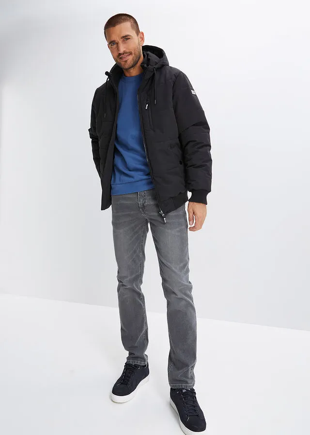 Chaqueta guateada con poliéster reciclado Negro