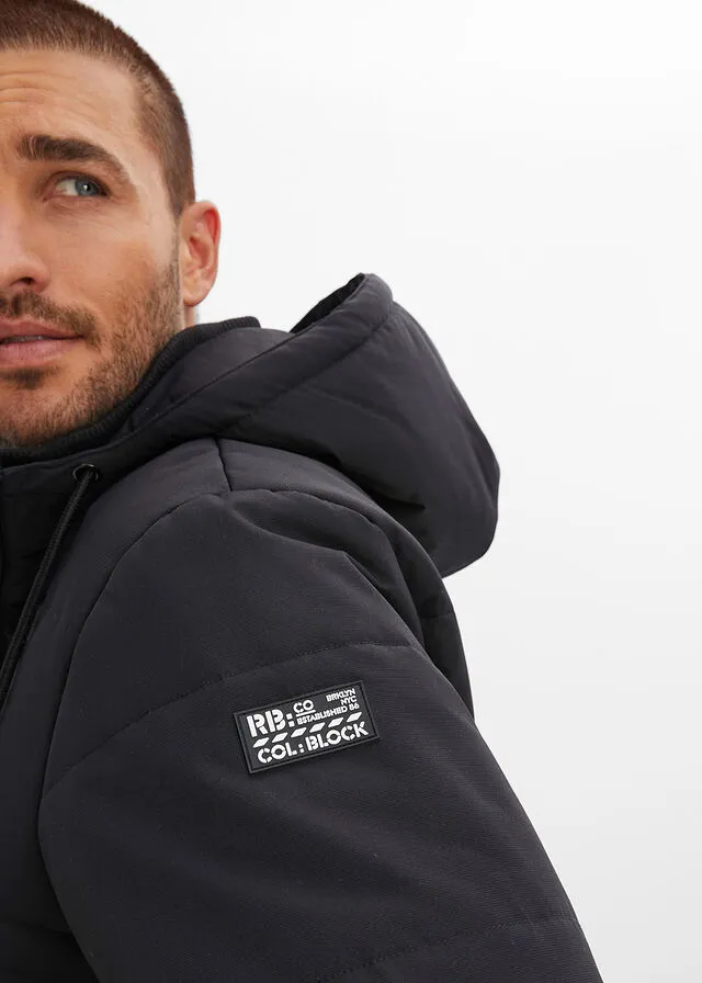 Chaqueta guateada con poliéster reciclado Negro