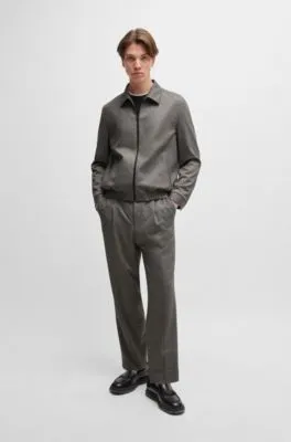 Chaqueta slim fit estampada de punto técnico elástico