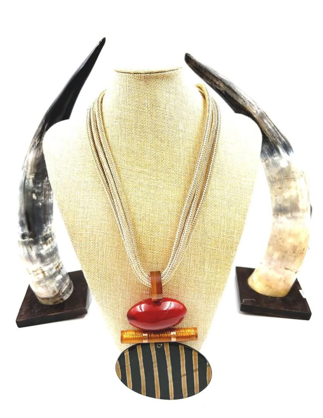 COLLARES MUJER DE CUERNO DE BUFALO AFRICANO ESTILO IBIZA