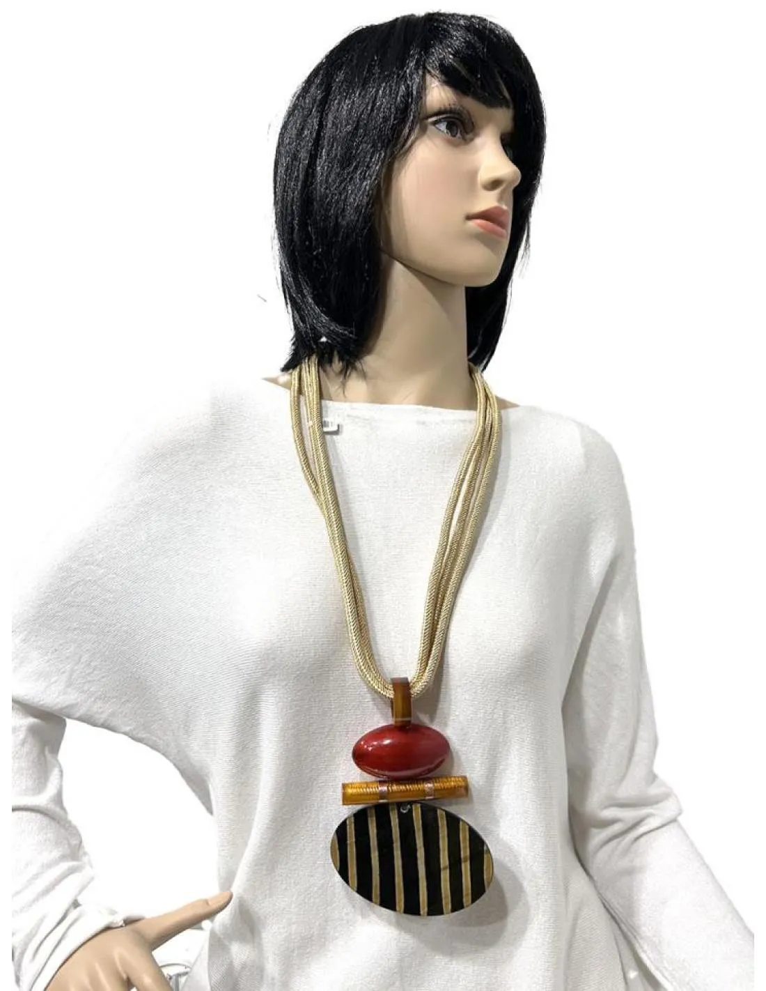 COLLARES MUJER DE CUERNO DE BUFALO AFRICANO ESTILO IBIZA