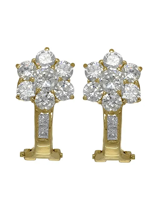 Conjunto mujer oro y circones pendientes y sortija 083_JI113