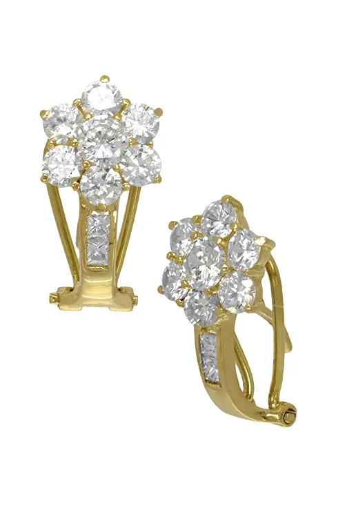 Conjunto mujer oro y circones pendientes y sortija 083_JI113