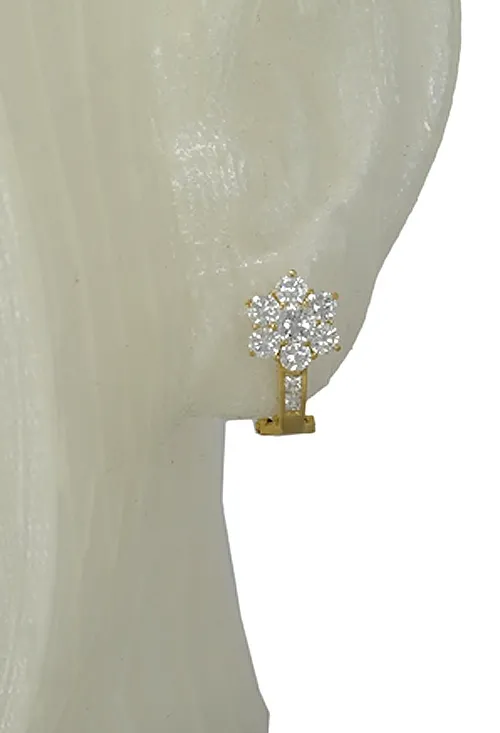 Conjunto mujer oro y circones pendientes y sortija 083_JI113