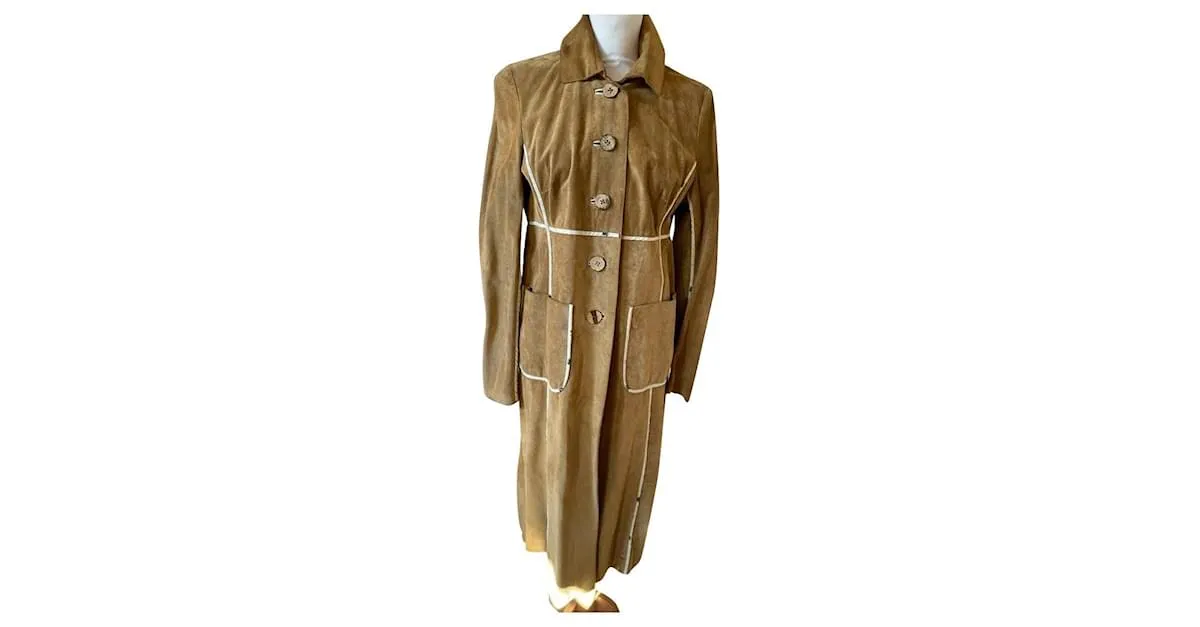 Cuero Karen Millen (ante) Capa Castaño Caramelo 