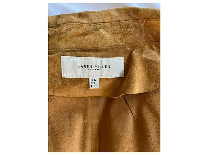 Cuero Karen Millen (ante) Capa Castaño Caramelo 