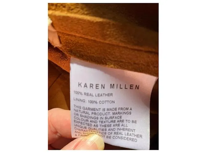 Cuero Karen Millen (ante) Capa Castaño Caramelo 