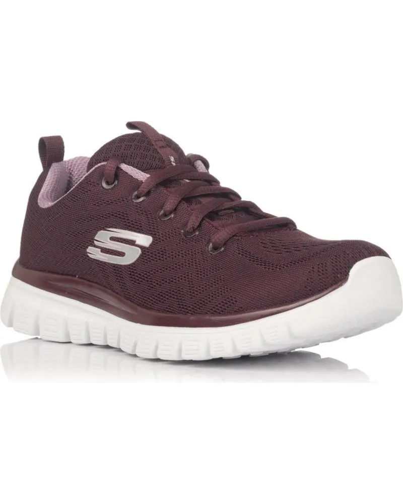 Deportivas de Mujer y Niña SKECHERS SNEAKERS MUJER GRACEFUL BURDEOS 12615 ROJO