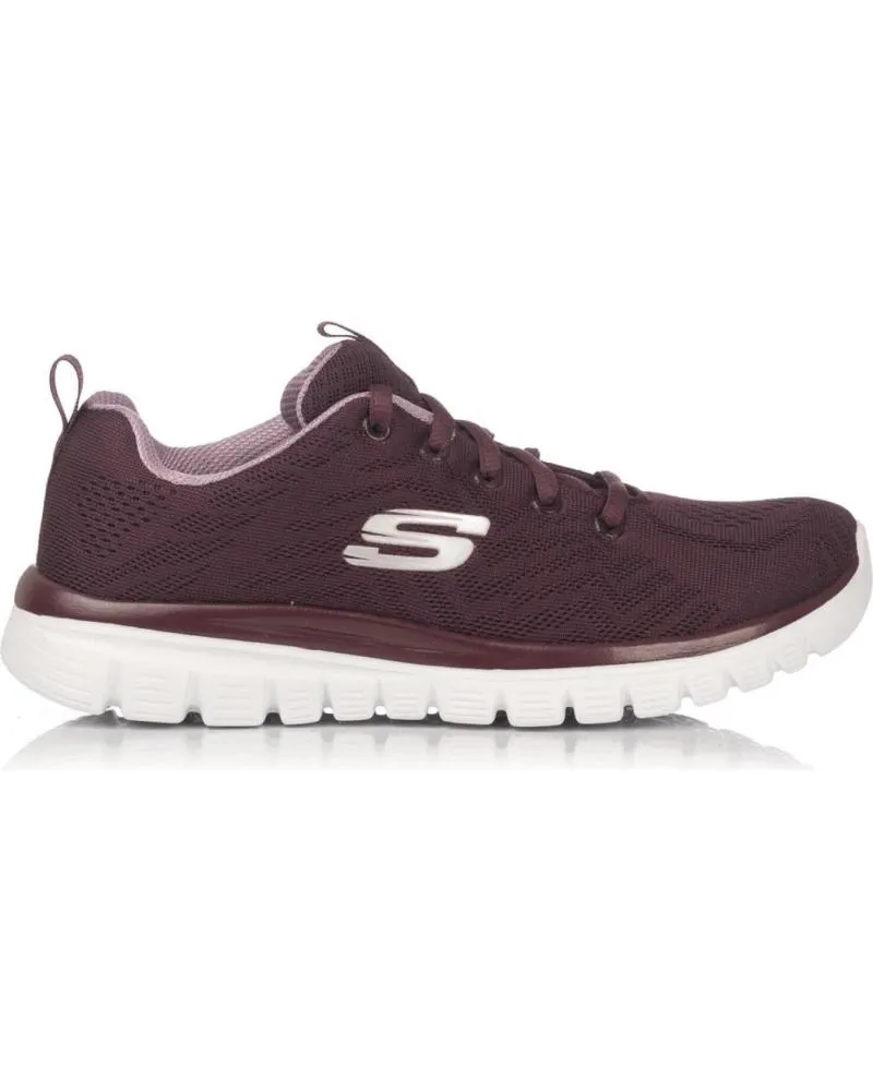 Deportivas de Mujer y Niña SKECHERS SNEAKERS MUJER GRACEFUL BURDEOS 12615 ROJO