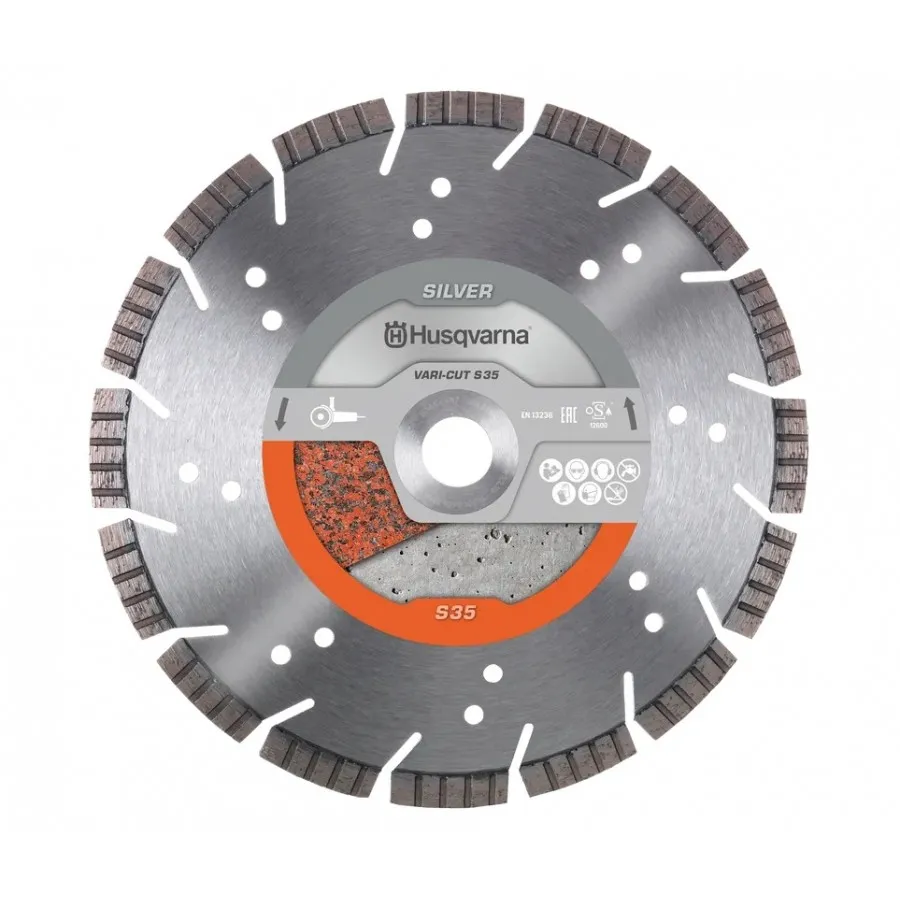 DISCO DIAMANTADO PARA AMOLADORA VARICUT S35 HUSQVARNA | Ø 115 MM