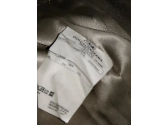 Dolce & Gabbana Gamuza forrada de seda(cuero precioso) Capa Beige 