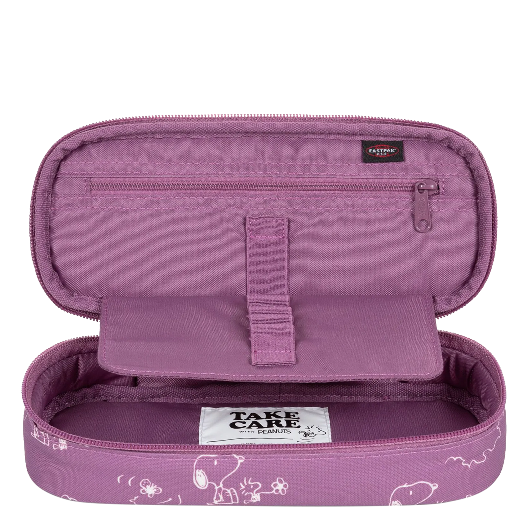 EASTPAK OVAL PACK  ESTUCHE COMPACTO ESTAMPADO EN ROSA