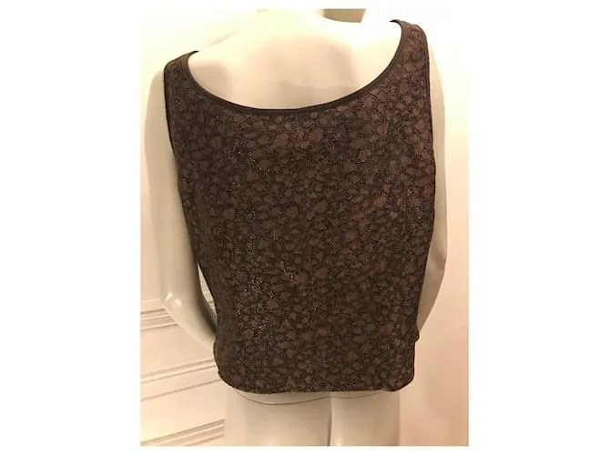 Escada Bustier de encaje marrón Marrón oscuro 