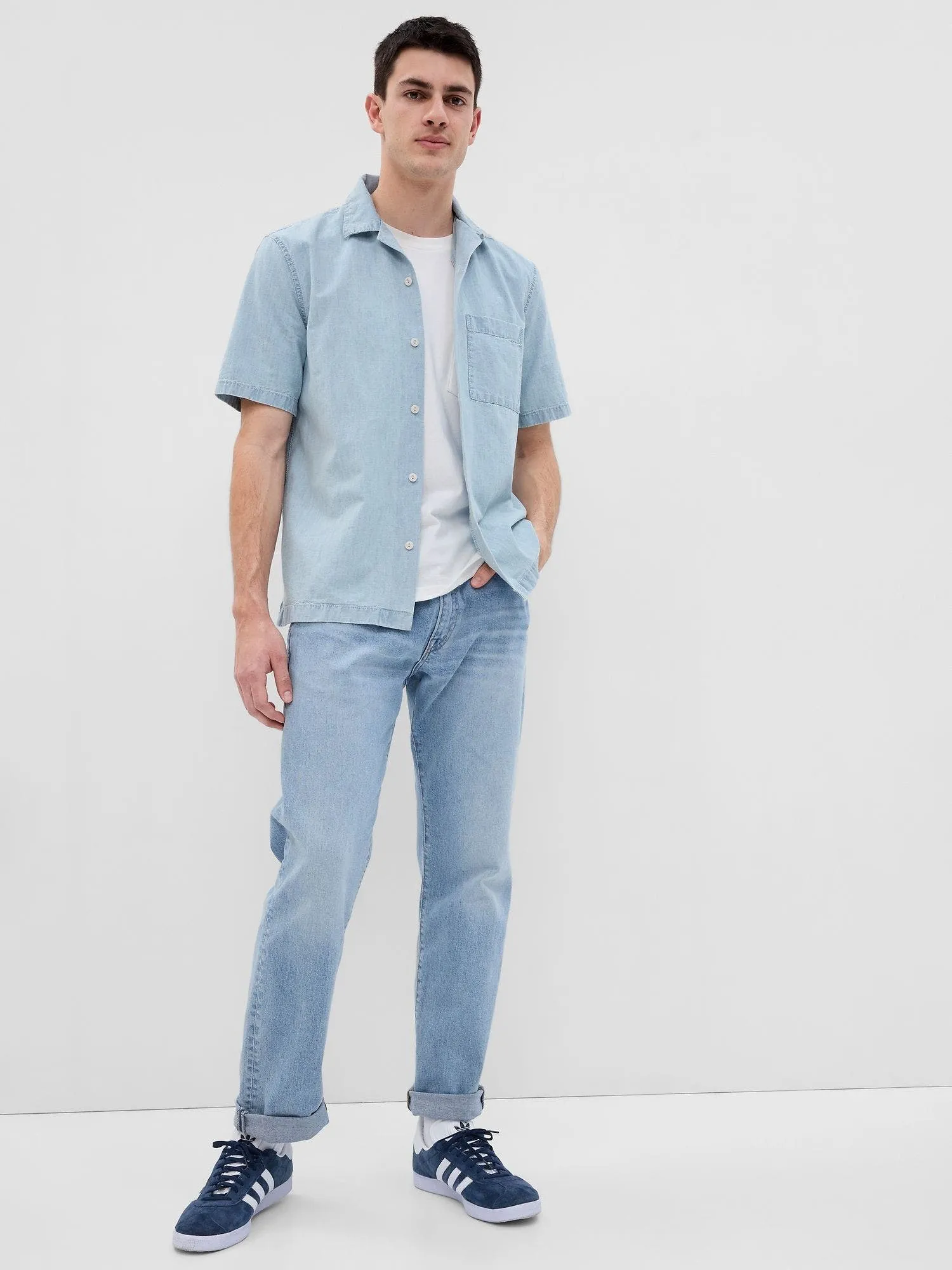 GAP Camisa Gap Denim Manga Corta Hombre