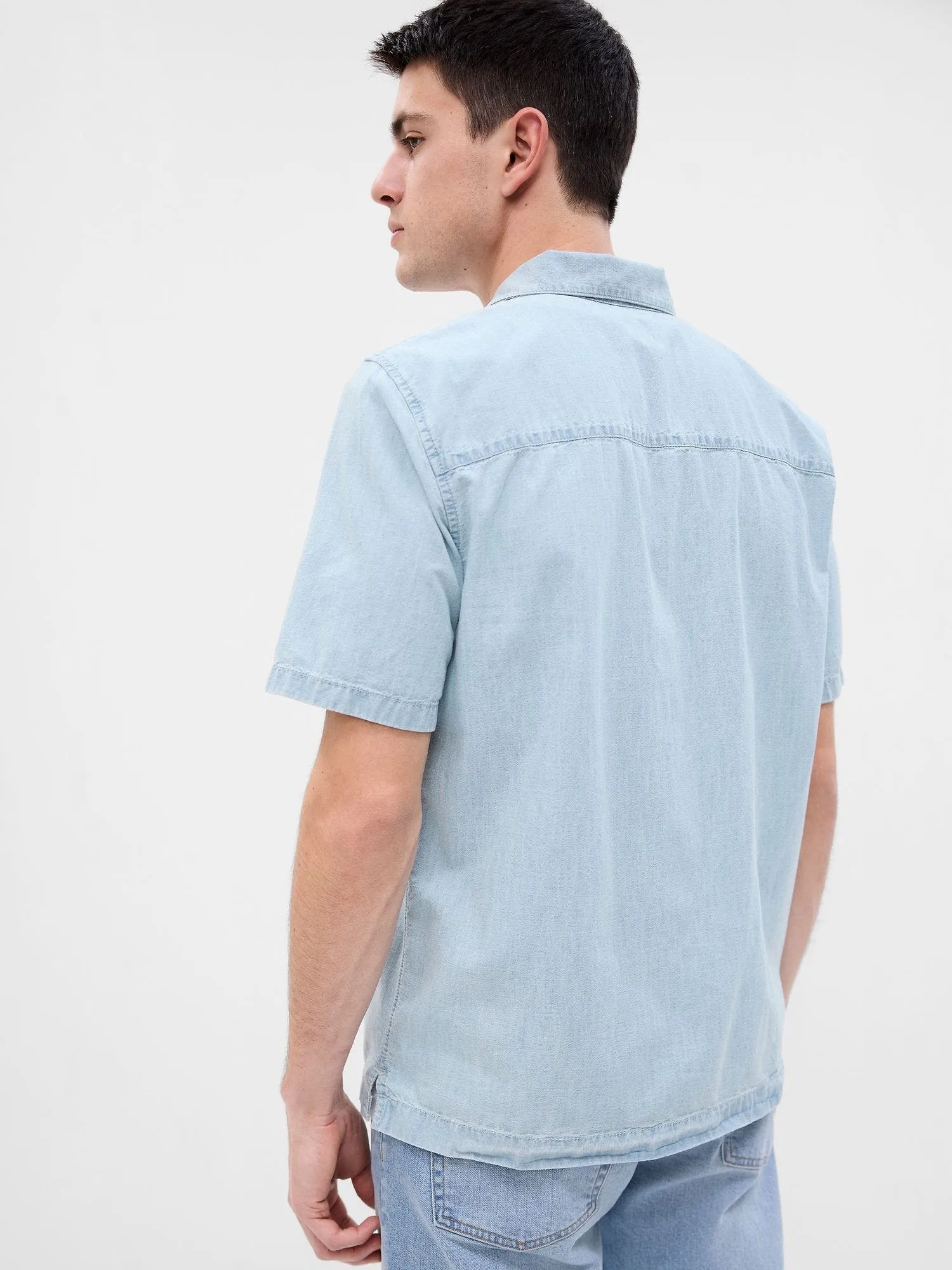 GAP Camisa Gap Denim Manga Corta Hombre