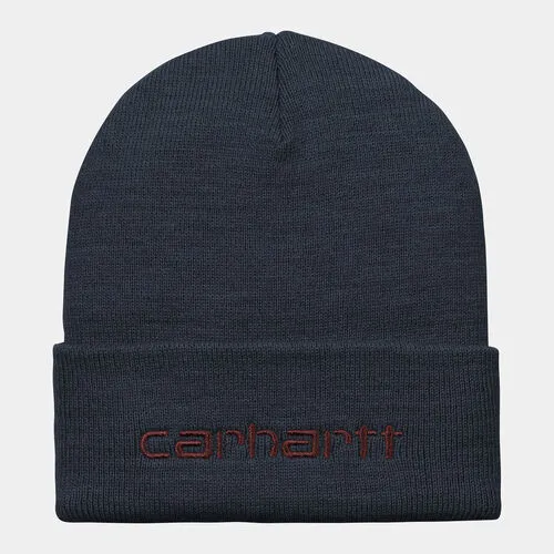 Gorro Azul Carhartt Script Beanie Air Force Blue Malbec