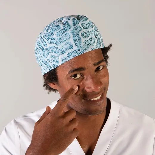 Gorro Cirujano Tiras Tejido Reciclado Corteza