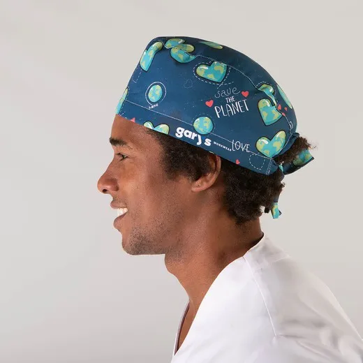 Gorro Cirujano Tiras Tejido Reciclado Corteza