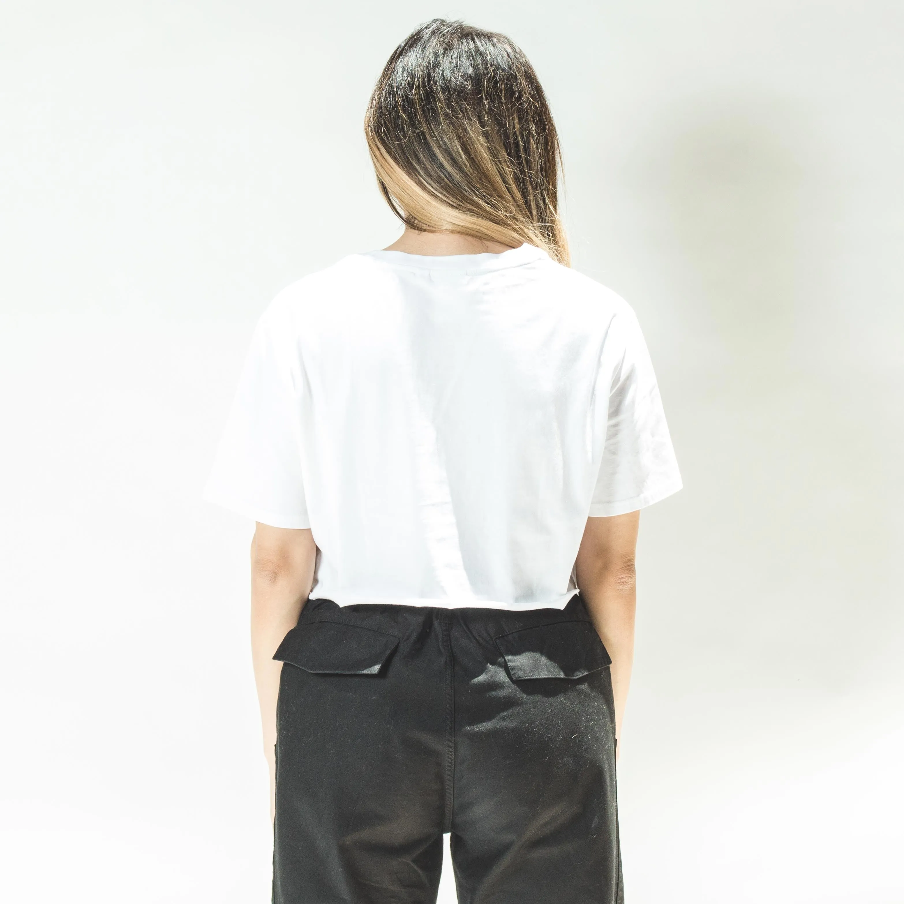 GRAPHIC CROP TSHIRT #7 MARKER GIRLS WHITE