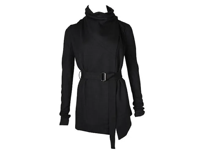 Helmut Lang Chaqueta holgada de lana negra/ Capa Negro 