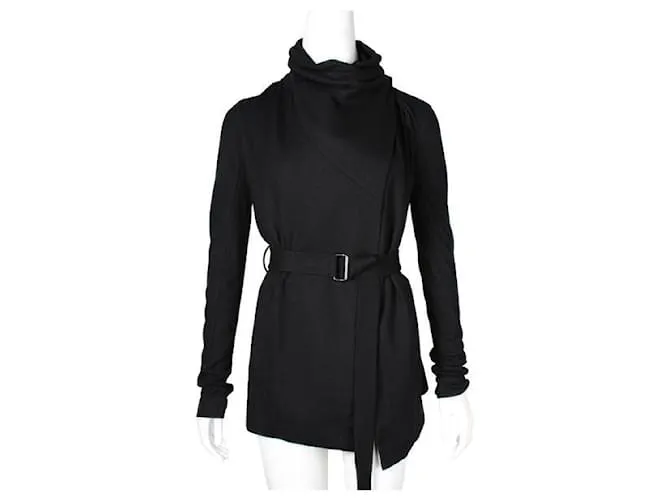 Helmut Lang Chaqueta holgada de lana negra/ Capa Negro 
