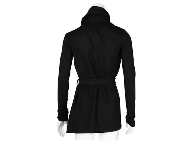 Helmut Lang Chaqueta holgada de lana negra/ Capa Negro 