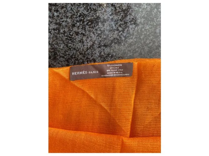 Hermès Bufandas Naranja 
