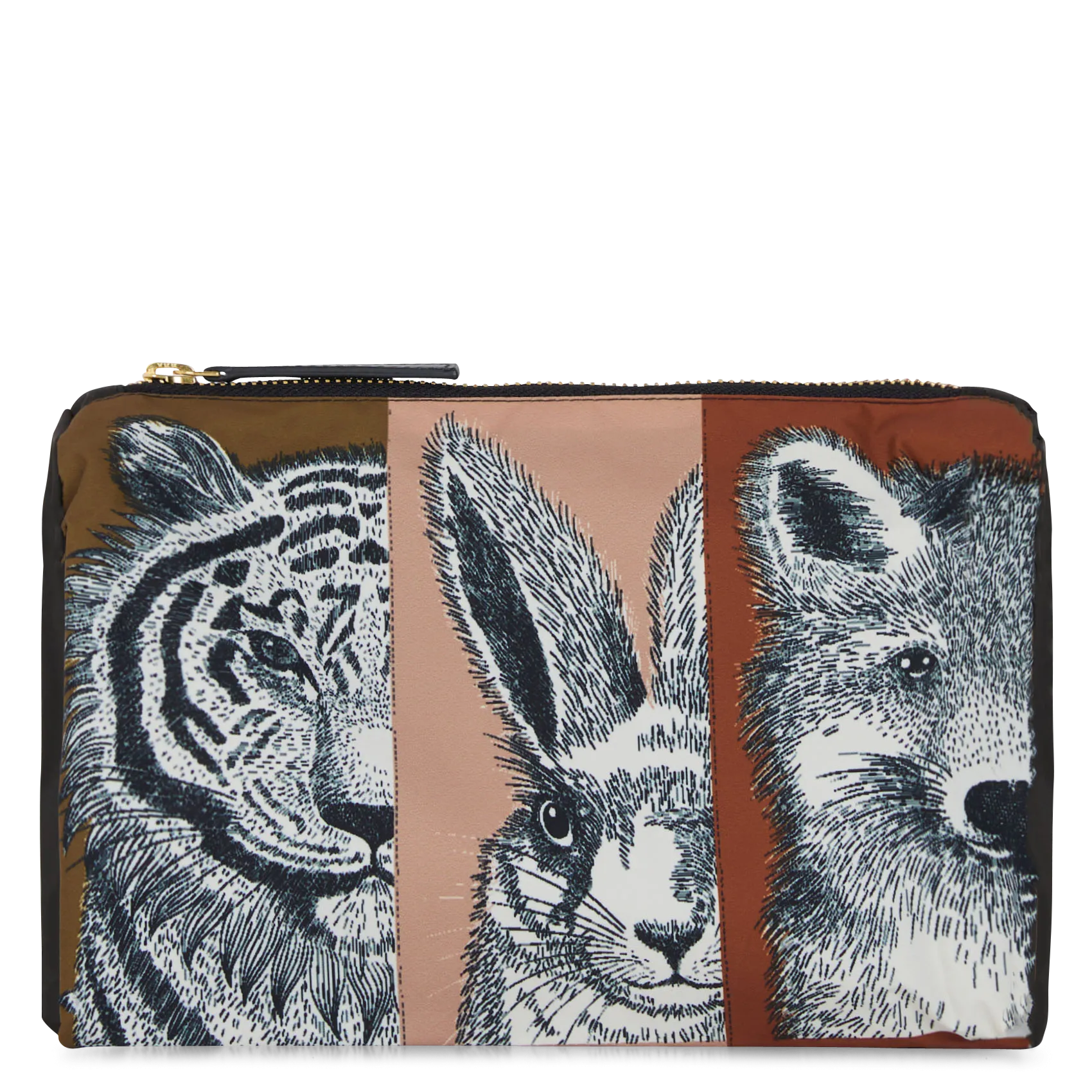 INOUI EDITIONS FRERES  ESTUCHE ESTAMPADO EN BEIGE