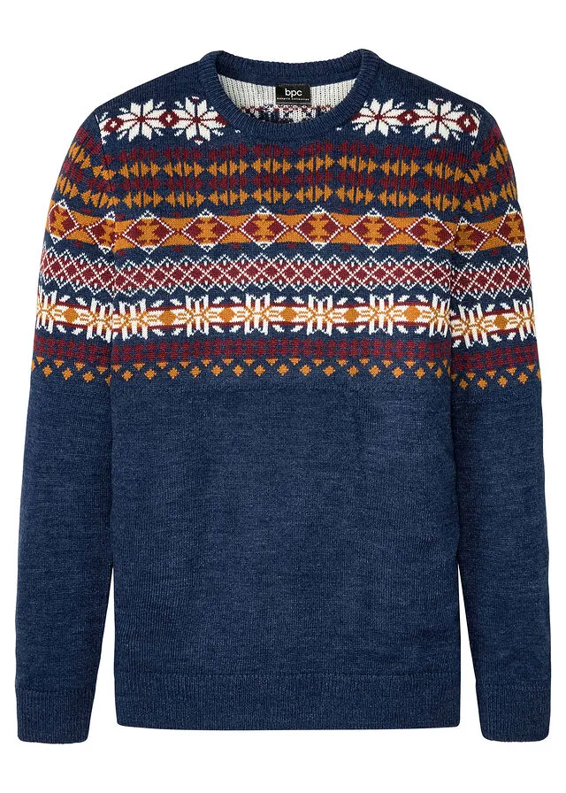 Jersey de estilo noruego Azul oscuro