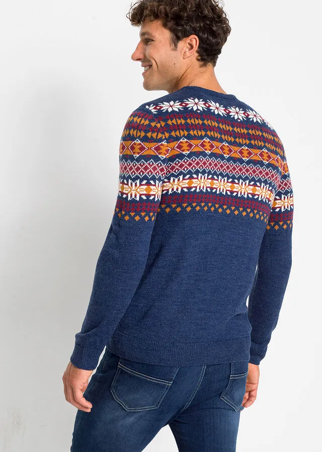 Jersey de estilo noruego Azul oscuro