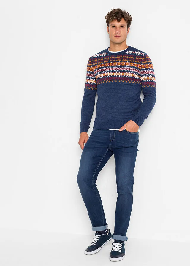 Jersey de estilo noruego Azul oscuro