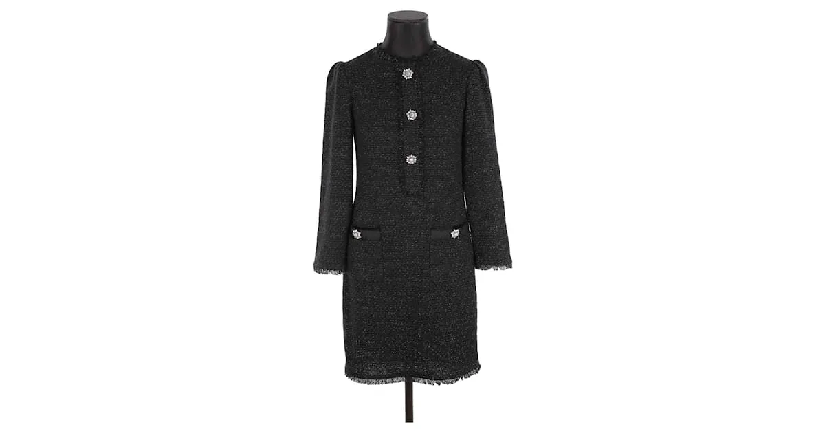 Lk Bennett vestido de algodón Negro 