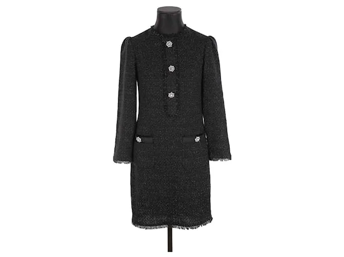 Lk Bennett vestido de algodón Negro 