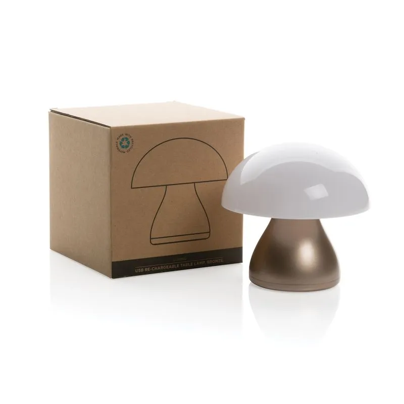 Lámpara mesa eco personalizable recargable USB Luming