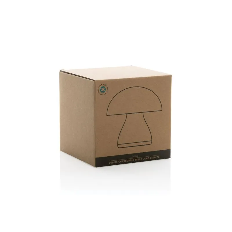 Lámpara mesa eco personalizable recargable USB Luming